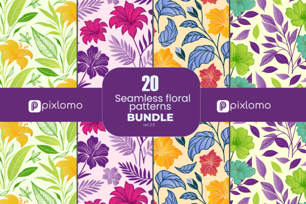 20 Seamless floral Pattern Bundle (summer Collection) (Copy) (Copy) (Copy)