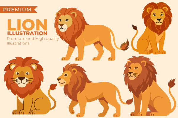 Lion Illustration Pack