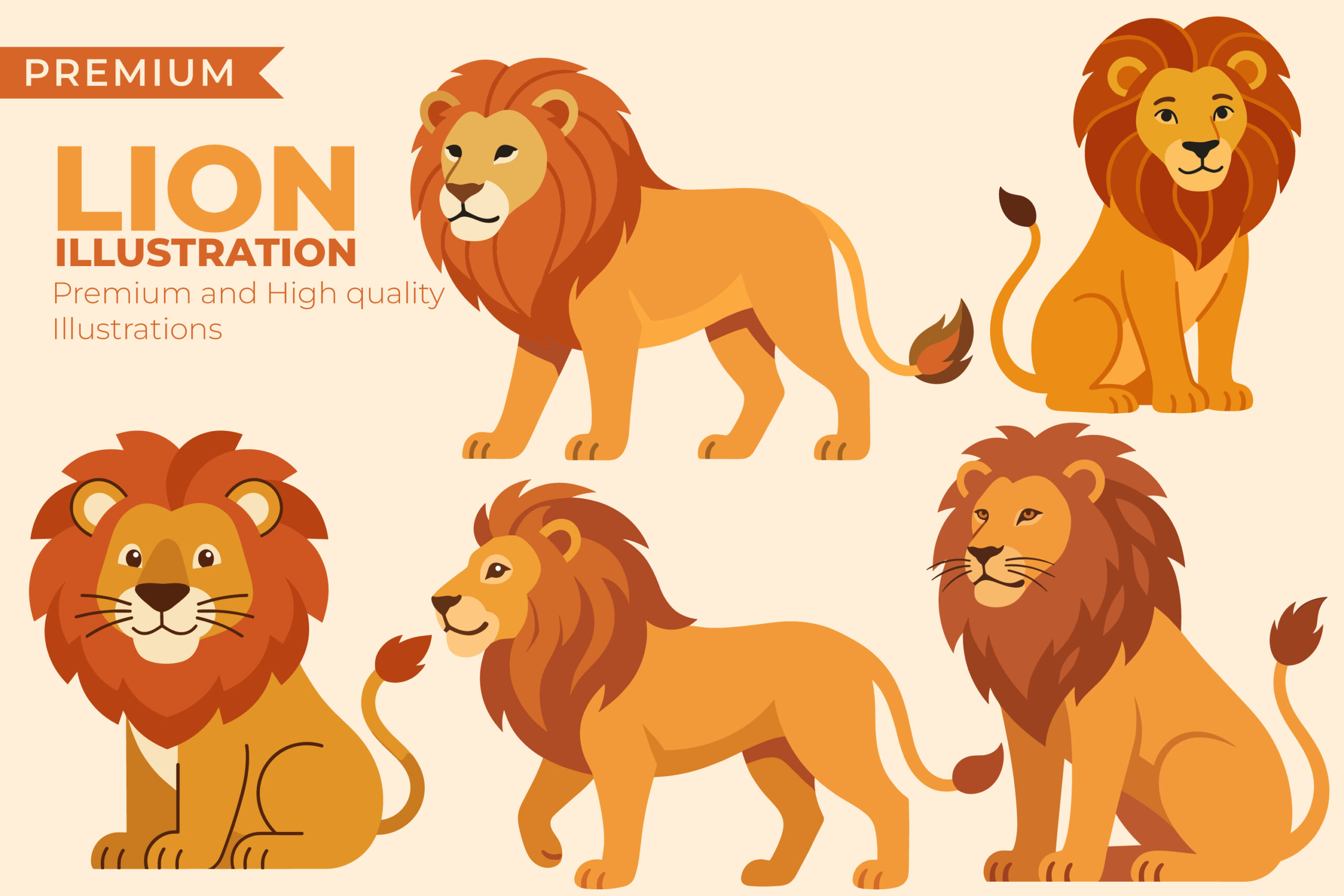 Lion Illustration Pack