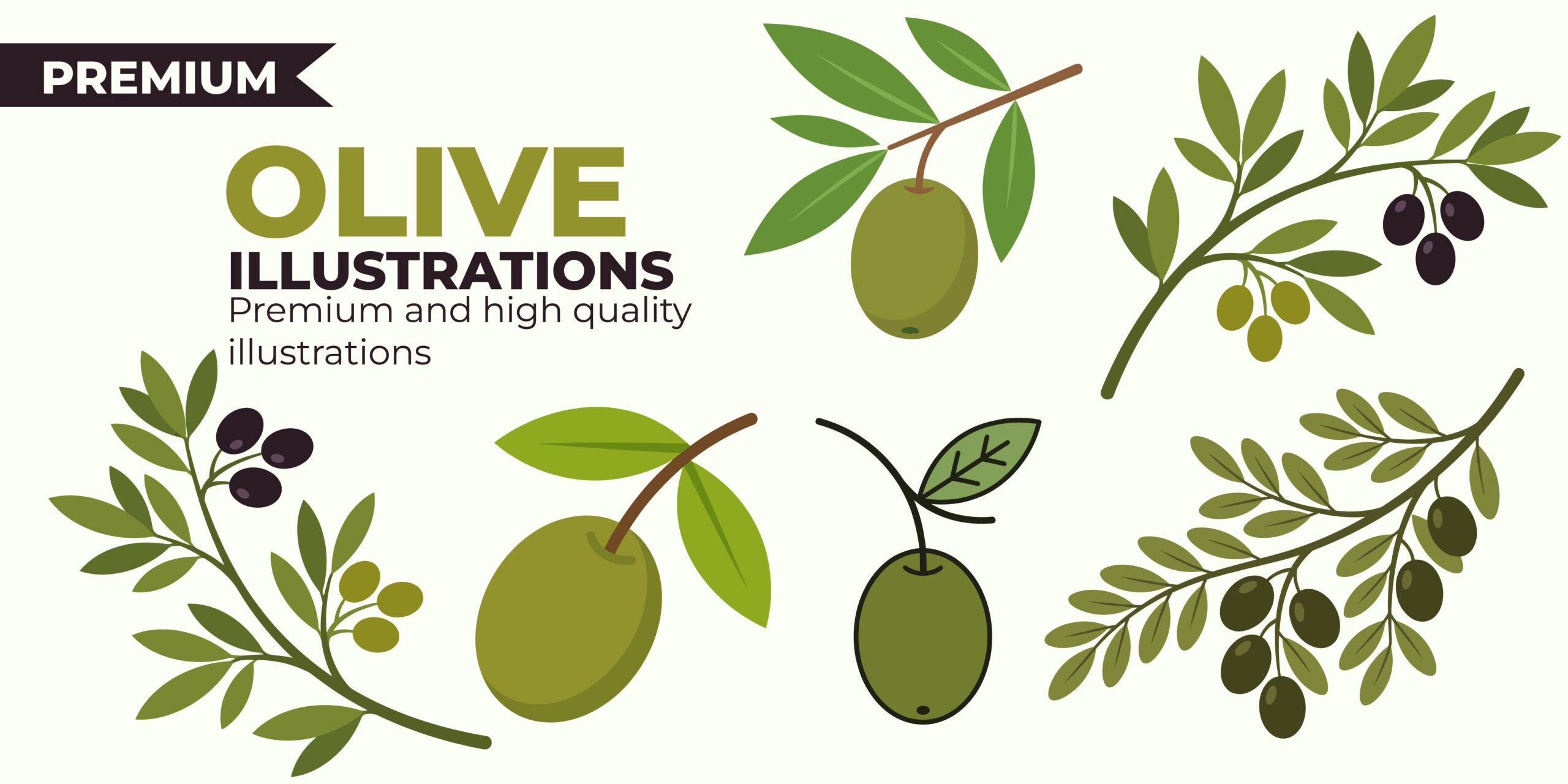 Olive Illustration Pack