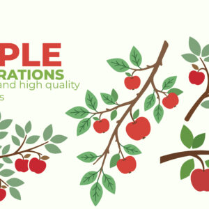 Apple Branch Illustration Pack