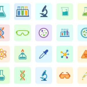 Laboratory Icons Pack (Flat Style)