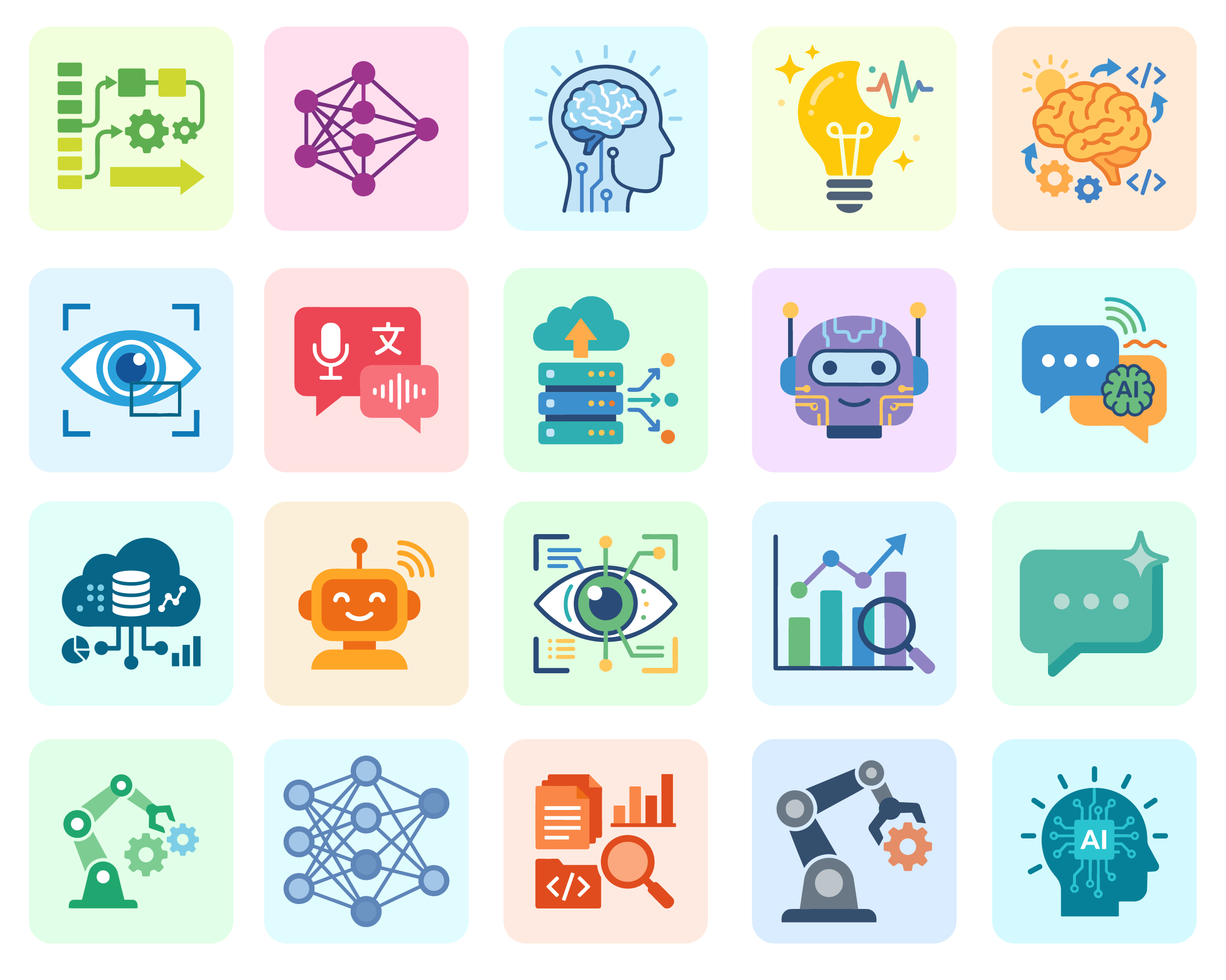 AI Icons Pack (Flat Style)