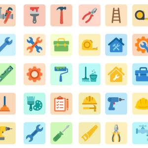 Tools Icons Pack (Flat Style)