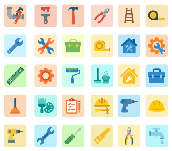 Tools Icons Pack (Flat Style)