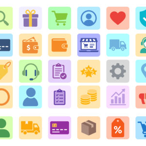 E-commerce Icons Pack (Flat Style)