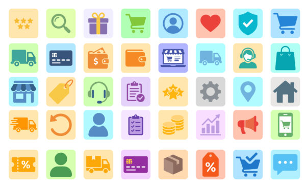 E-commerce Icons Pack (Flat Style)