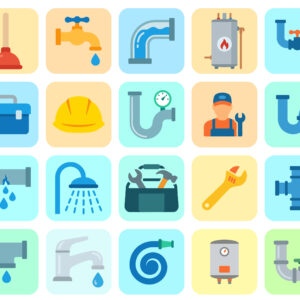 Plumber Icons Pack (Flat Style)